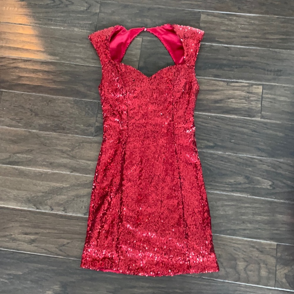 Guess Sequin Red holiday/homecoming/party dress